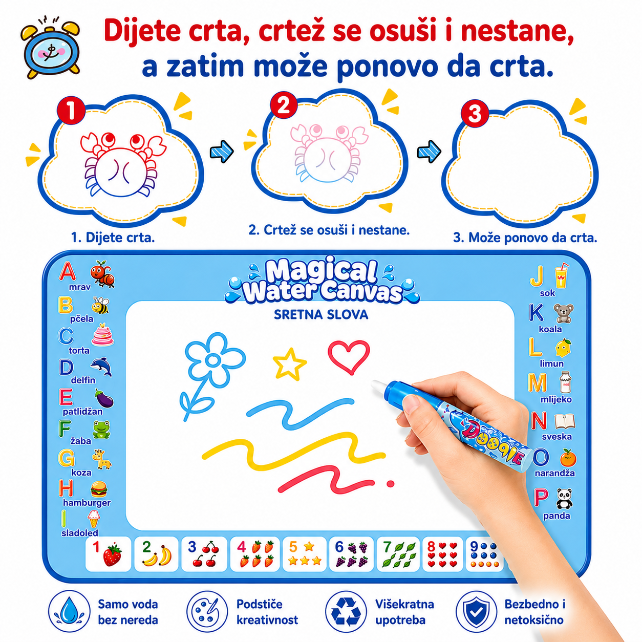 Magična vodena prostirka za crtanje na podu
