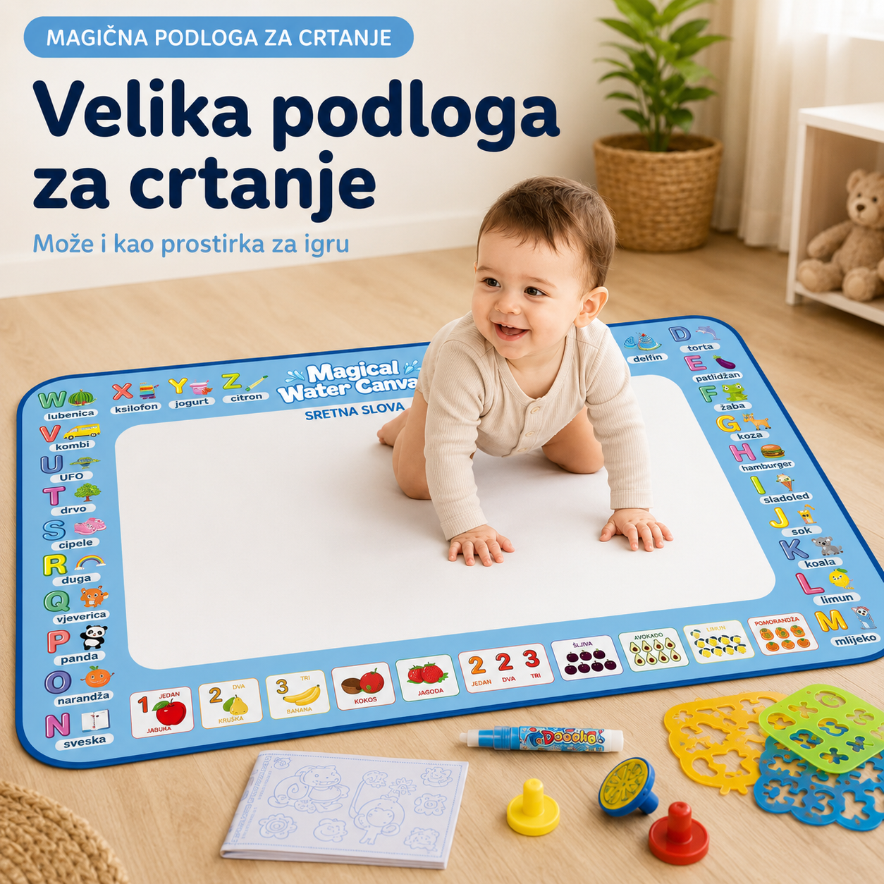 Magična vodena prostirka za crtanje na podu