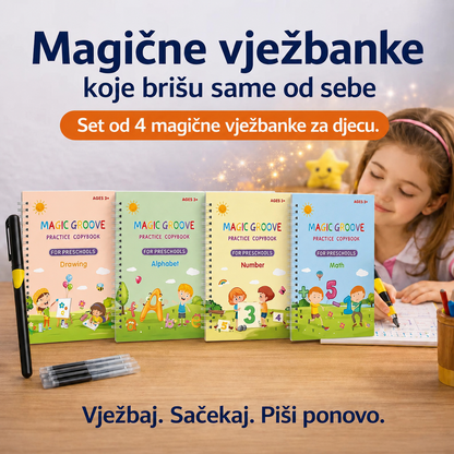 Magične vježbanke, Set od 4 magične vježbanke za djecu