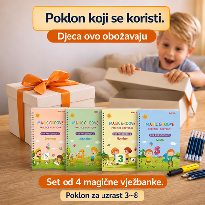Magične vježbanke, Set od 4 magične vježbanke za djecu